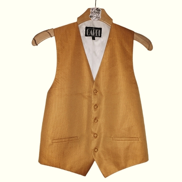 CARDI Collection formal wear gold vest - Picture 5 of 7